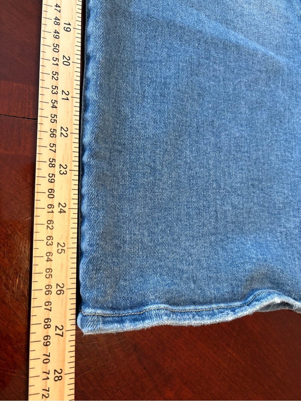 Just Black Denim 29 The Patch Pocket Wide Leg Stretch Blue Jeans High Rise - Picture 10 of 10